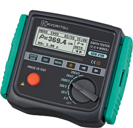 Đồng hồ đo điện trở đất Thiết bị đo điện trở đất Kyoritsu 4102A, K4102A  Thiết bị đo điện trở đất Kyoritsu 4102AH, K4102AH  Thiết bị đo điện trở đất Kyoritsu 4105A, K4105A  Thiết bị đo điện trở đất Kyoritsu 4105AH, K4105AH  Thiết bị đo điện trở đất - Điện trở suất Kyoritsu 4106, K4106  Bút đo điện trở đất Kyoritsu 4300 , K4300 (True RMS) Ampe kìm đo điện trở đất Kyoritsu 4200, K4200  Ampe kìm đo điện trở đất Kyoritsu 4202, K4202 (True RMS)