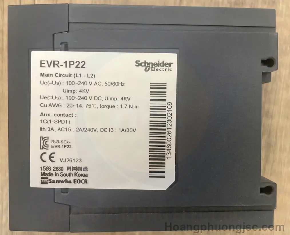 Rơ le bảo vệ điện áp 1 pha EVR-1P22 Schneider