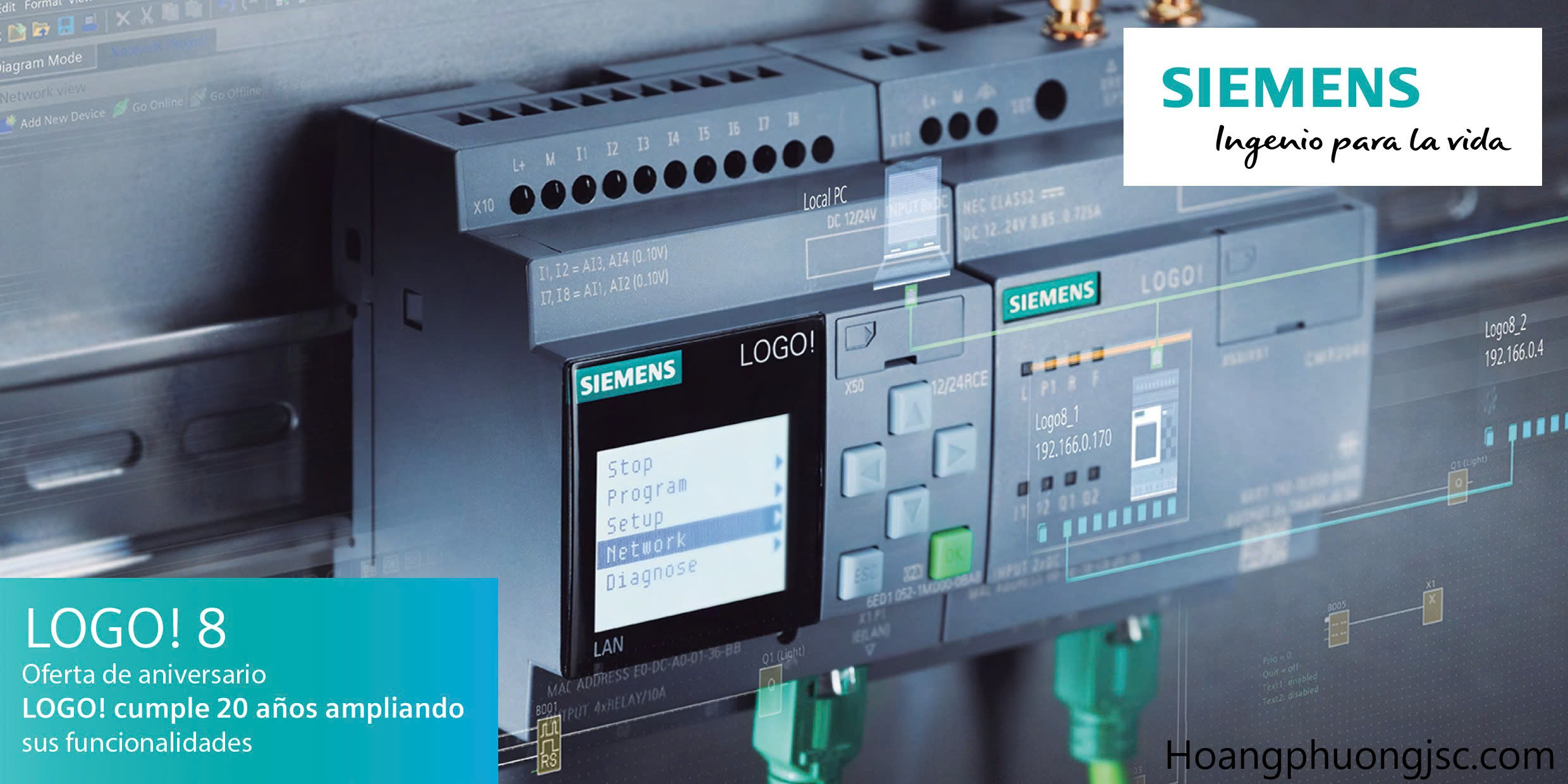 LOGO! Siemens là dòng bộ điều khiển lập trình mini (Mini PLC / Logic Module) của Siemens, được thiết kế dành cho các ứng dụng tự động hóa nhỏ và vừa.
