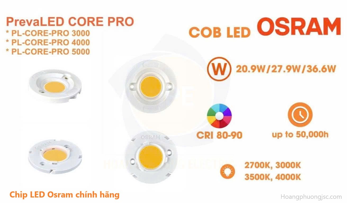 Đèn chiếu sáng Osram là dòng thiết bị chiếu sáng nổi tiếng đến từ Đức, được đánh giá cao về chất lượng ánh sáng, độ bền và hiệu suất tiết kiệm điện. Với công nghệ LED hiện đại cùng khả năng vận hành ổn định, các sản phẩm đèn Osram được ứng dụng rộng rãi trong nhà ở, văn phòng, showroom, khách sạn, nhà xưởng và công trình công nghiệp.