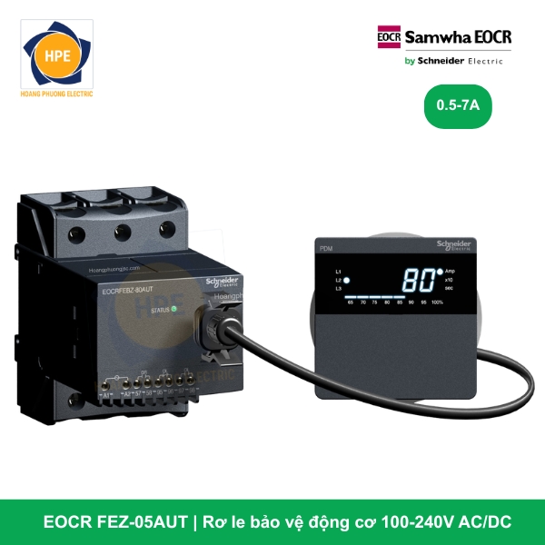 EOCR FEZ-05AUT - Rơ le bảo vệ động cơ, 100-240V AC_DC, dạng đầu cốt terminal (Terminal type)