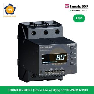 EOCR3DE-80DUT - Rơ le bảo vệ động cơ 0.5-7A, 100-240V ACDC, dạng đầu cốt terminal (Terminal type)