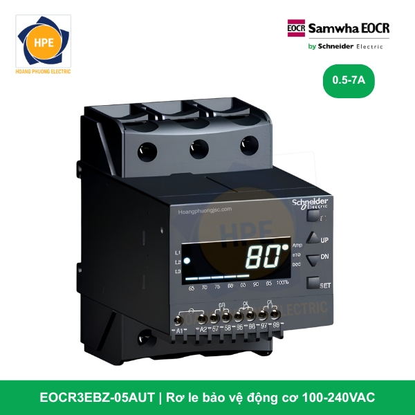 EOCR3EBZ-05AUT - Rơ le bảo vệ động cơ 100-240VAC, 50_60HZ