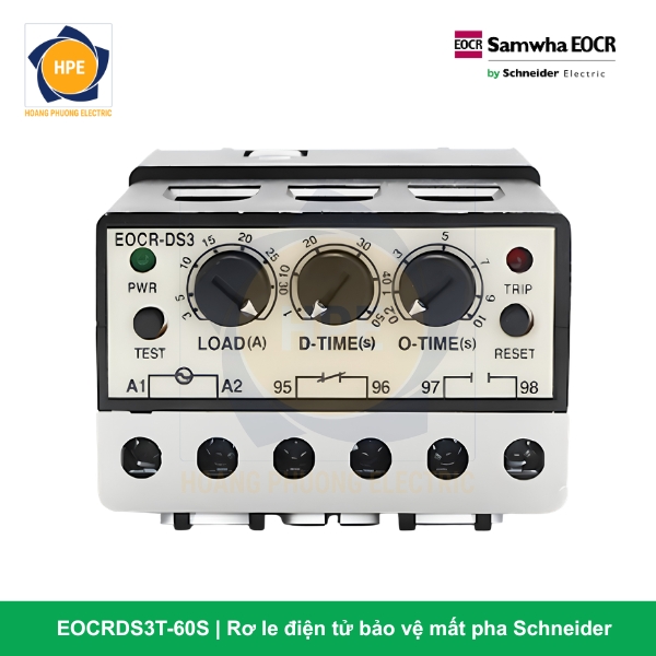 EOCRDS3T-60S Rơ le điện tử bảo vệ mất pha Schneider