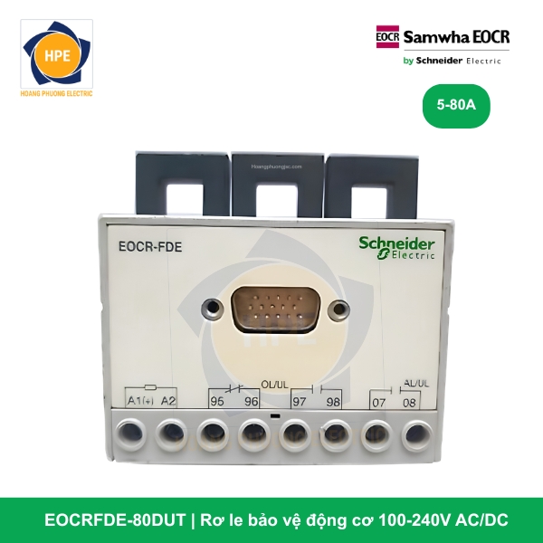 EOCRFDE-80DUT - Rơ le bảo vệ động cơ, 100-240V ACDC, dạng đầu cốt terminal (Terminal type)