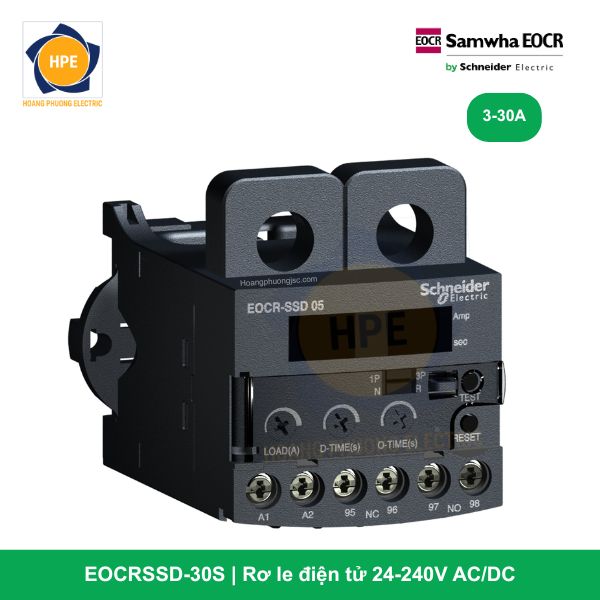 Rơ le điện tử EOCRSSD-30S Schneider | 3-30A | Hiển thị số