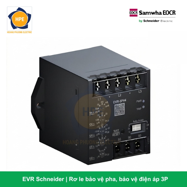EVR Schneider Rơ le bảo vệ pha, bảo vệ điện áp 3P có màn hình hiển thị