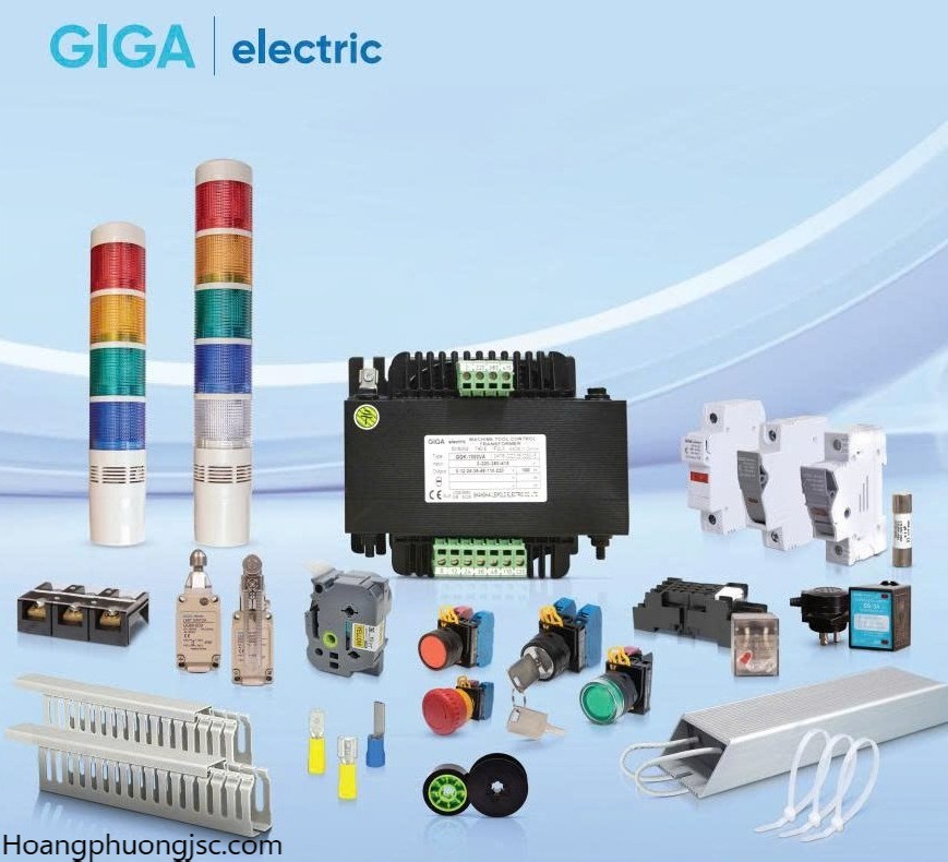 Thiết bị điện Giga chính hãng thường đề cập đến thương hiệu Giga Electric - nhà cung cấp uy tín trong lĩnh vực thiết bị điện công nghiệp, tự động hóa và dân dụng.