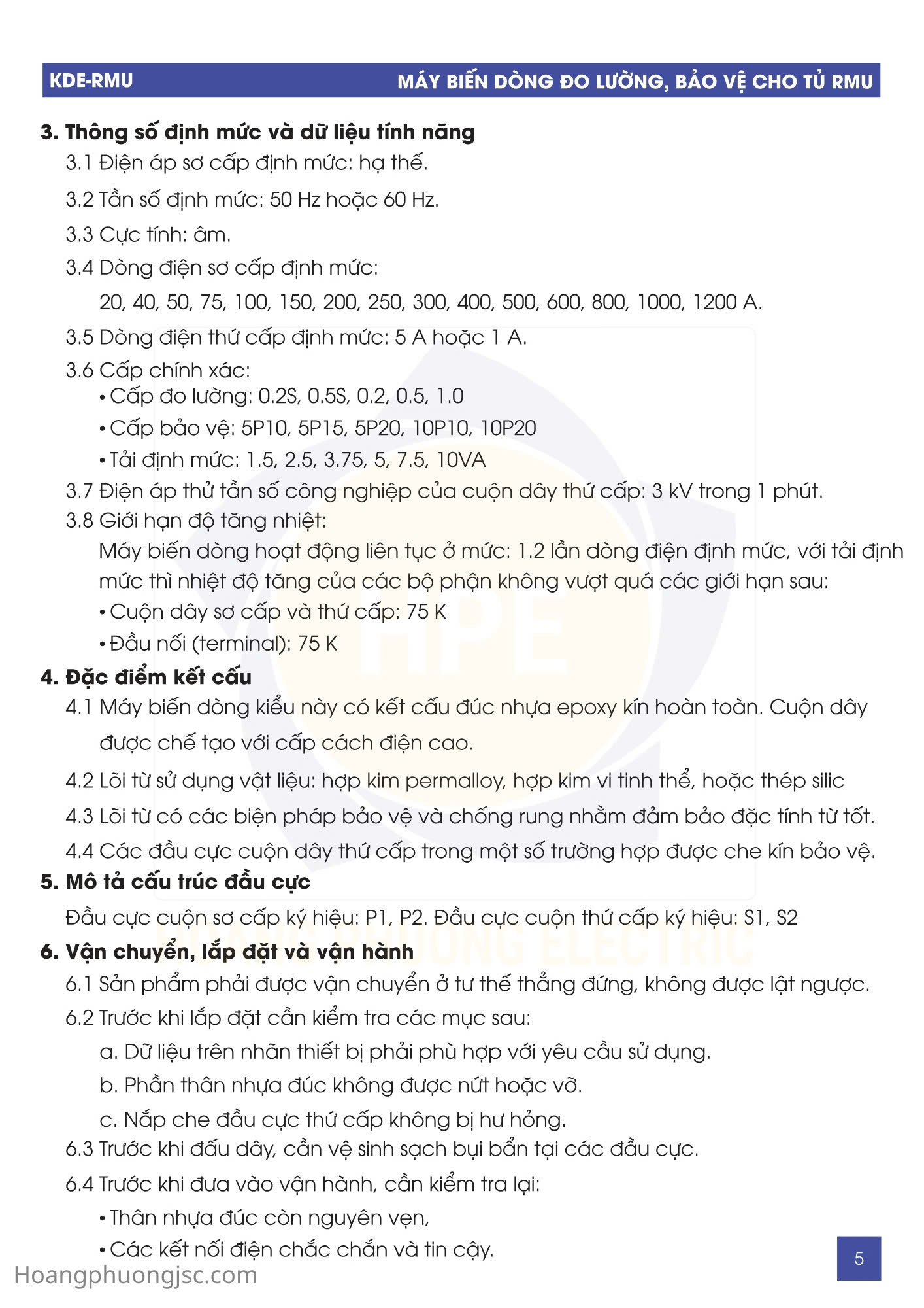 Biến Dòng CT1-2-3-4-5 Tủ RMU ABB Kèm Rơ Le REJ603