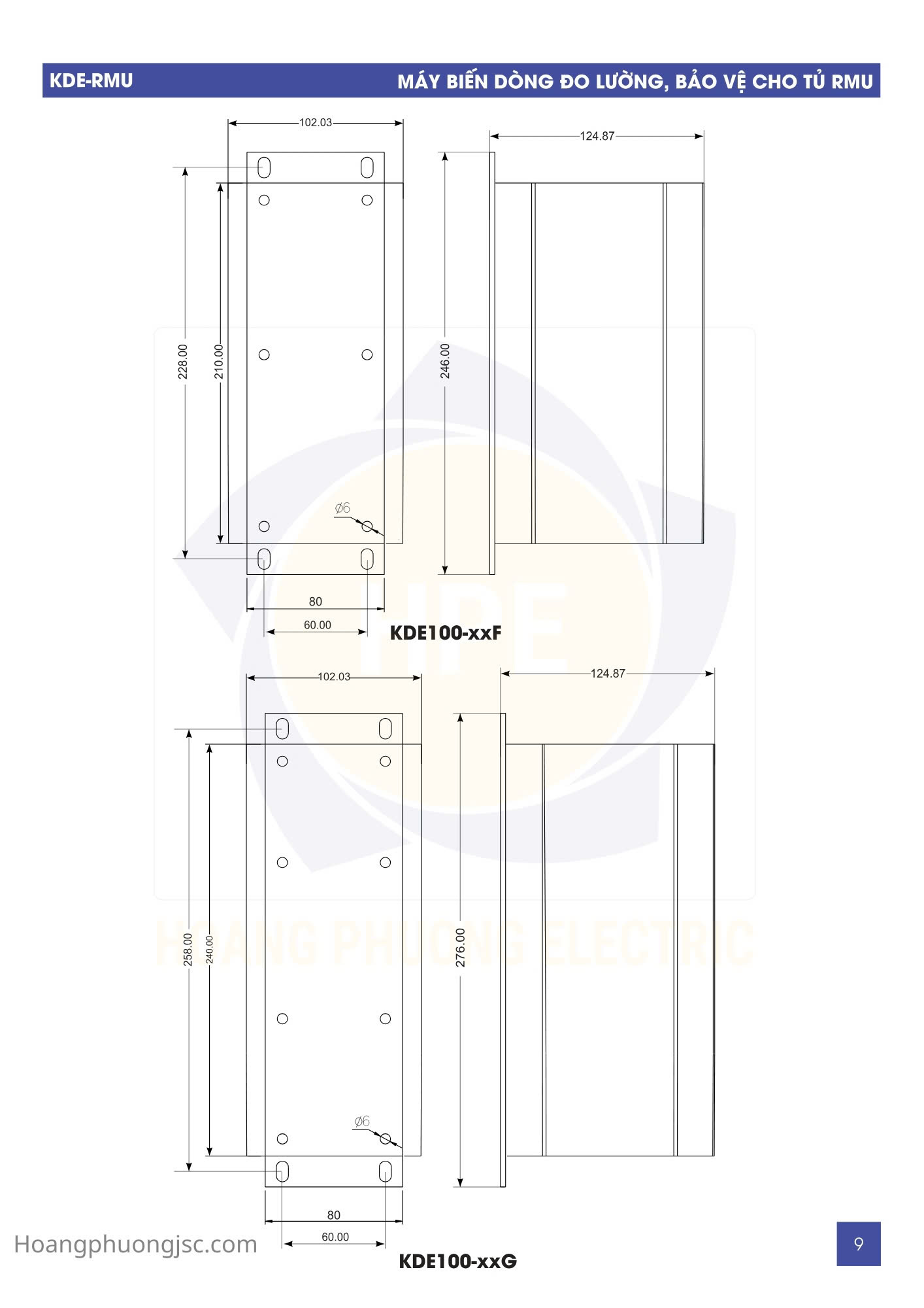 Biến Dòng CT1-2-3-4-5 Tủ RMU ABB Kèm Rơ Le REJ603