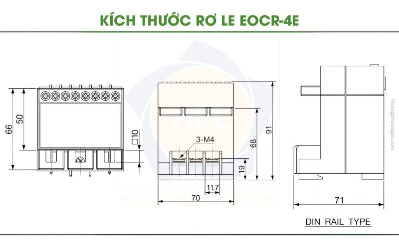 Kích thước EOCR-4E Schneider
