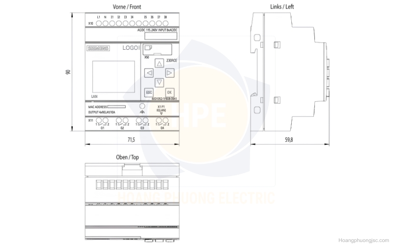 Kích thước Siemens Simatic