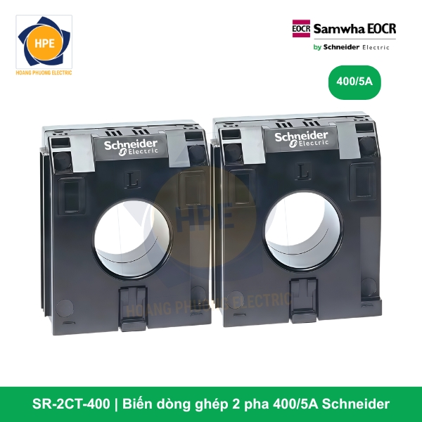 Biến dòng 2 pha 400/5A SR-2CT-400 Schneider