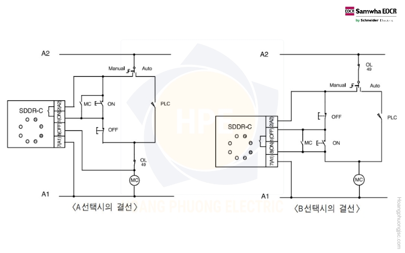 Sơ đồ nối dây SDDR-CM7 Schneider