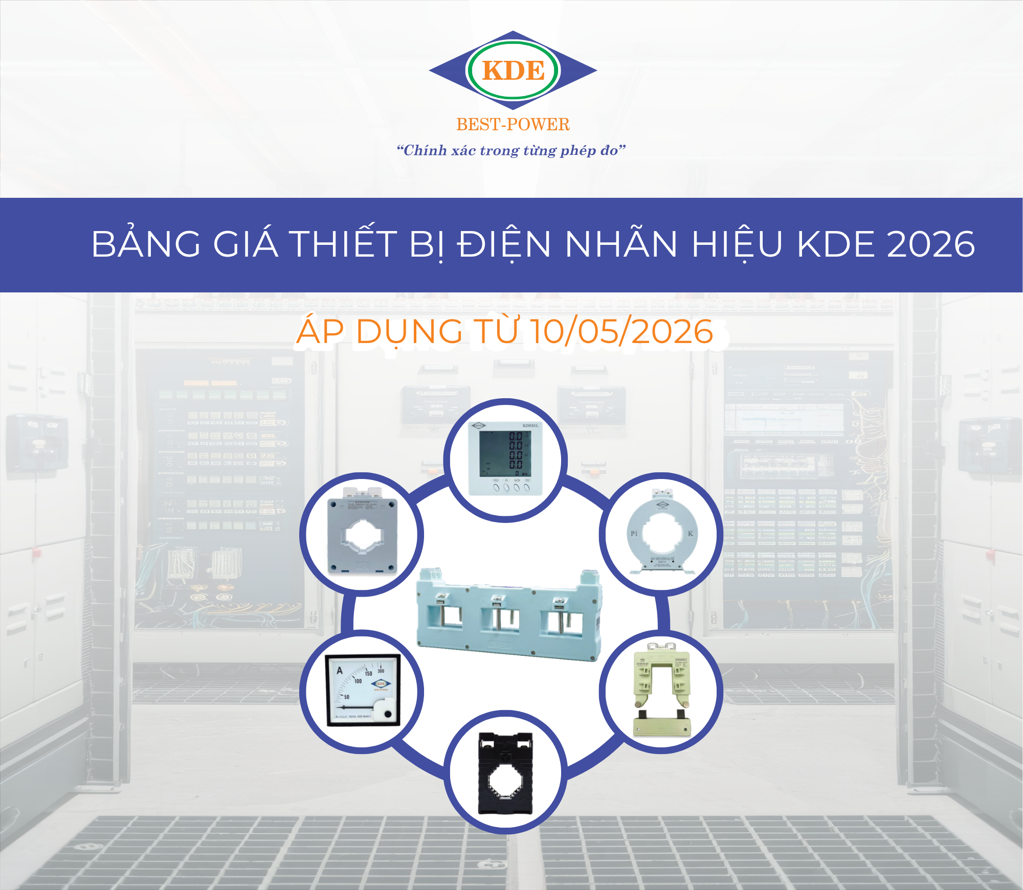 Biến dòng tròn KDE – Giải pháp đo lường dòng điện chính xác cho tủ điện công nghiệp