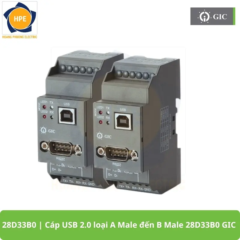 28D33B0 Cáp USB 2.0 loại A Male đến B Male 28D33B0 GIC
