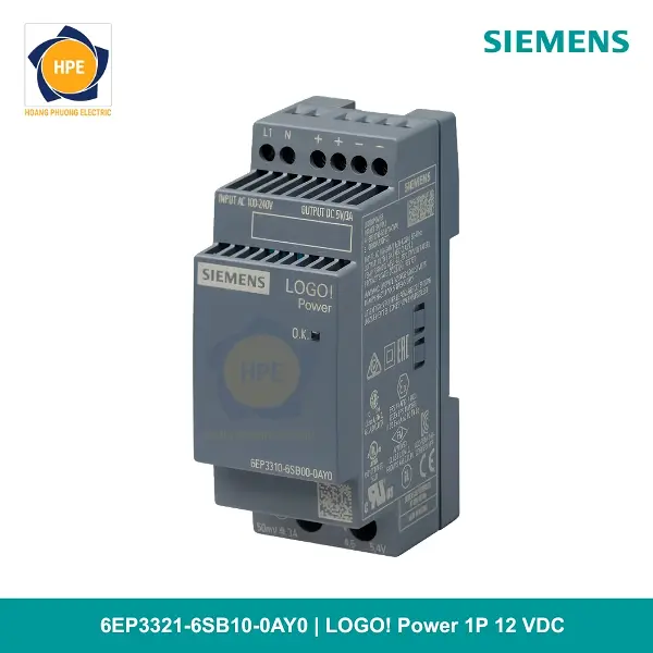 6EP3321-6SB10-0AY0 _ LOGO! Power 1P 12 VDC