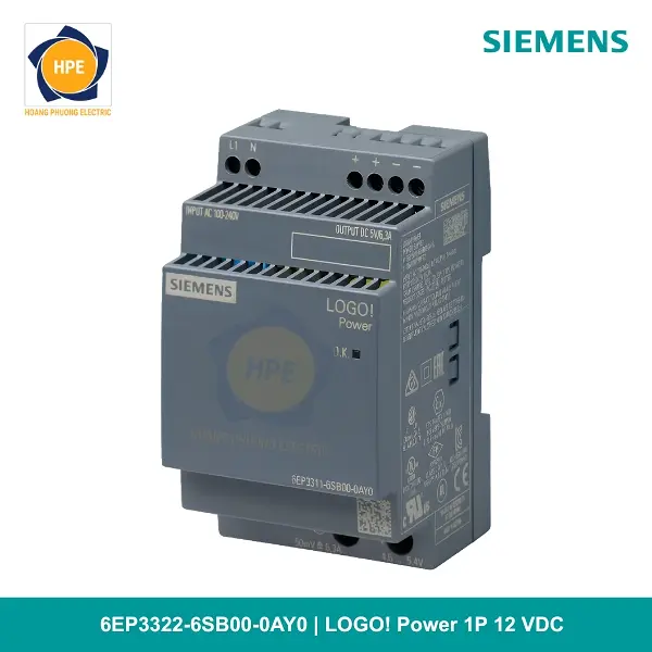 6EP3322-6SB00-0AY0 _ LOGO! Power 1P 12 VDC