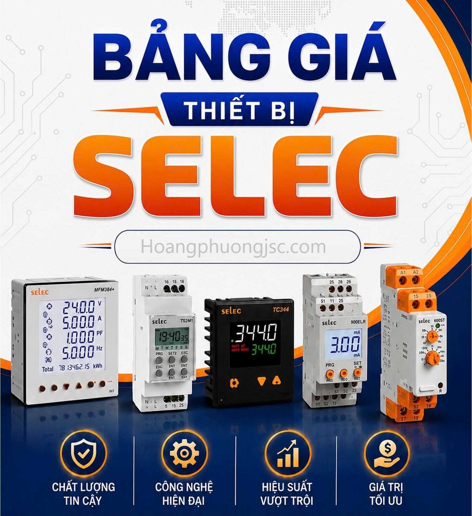 Cập nhật bảng giá thiết bị điện Selec mới nhất được áp dụng từ năm 2026.