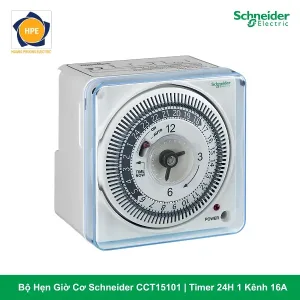 Bộ Hẹn Giờ Cơ Schneider CCT15101 Timer 24H 1 Kênh 16A