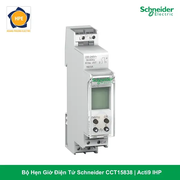 Bộ Hẹn Giờ Điện Tử Schneider CCT15838 Acti9 IHP+ Kỹ Thuật Số