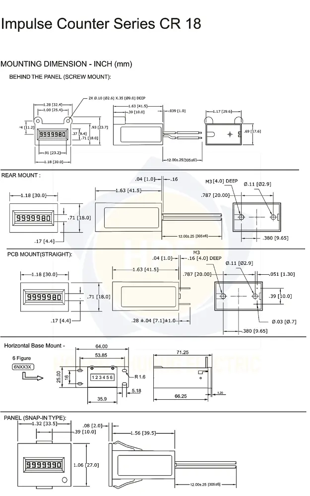 ED24C GIC | Bộ đếm xung Counter One pulse – One count GIC 24VDC