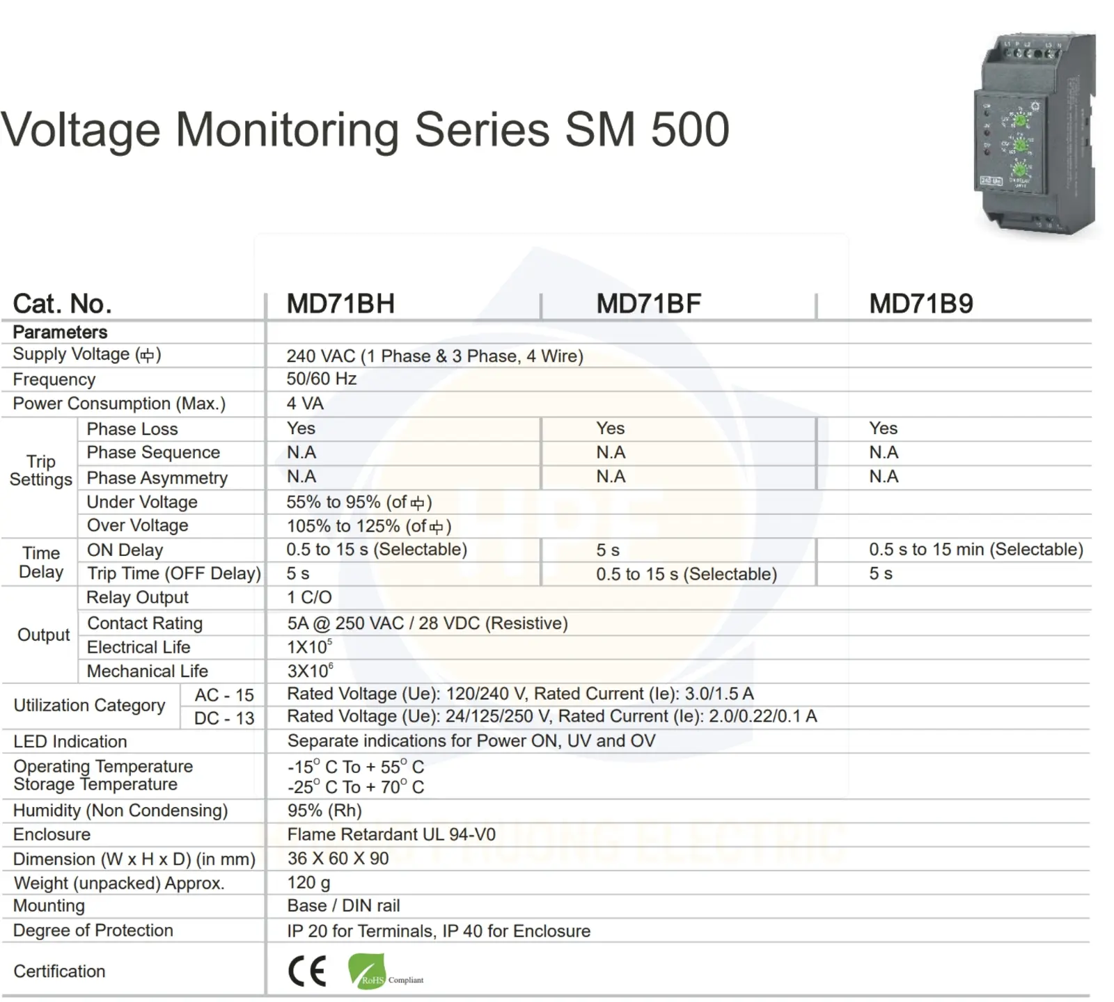 MD71B9 GIC | Rơ le bảo vệ pha GIC