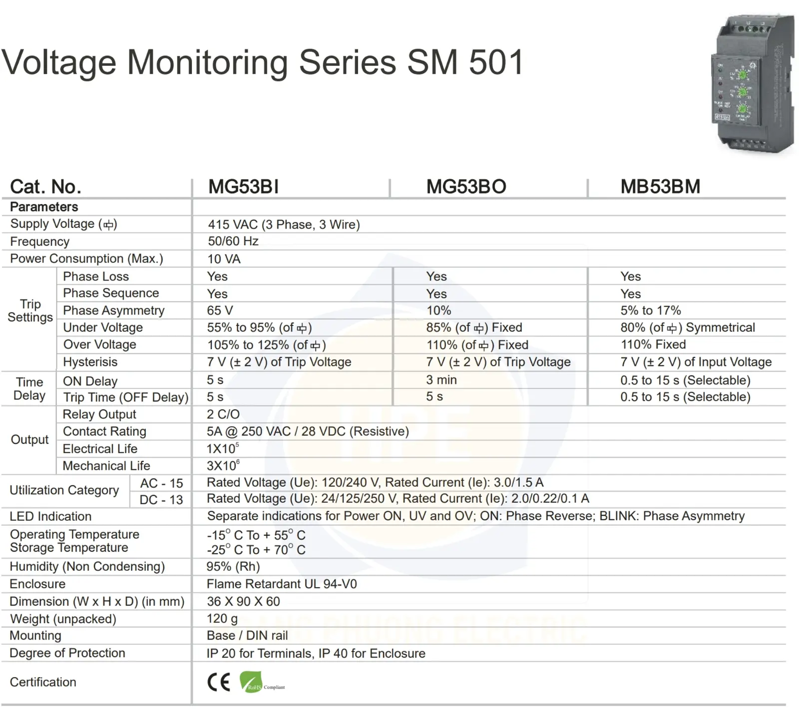 MB53BM GIC | Rơ le bảo vệ pha GIC