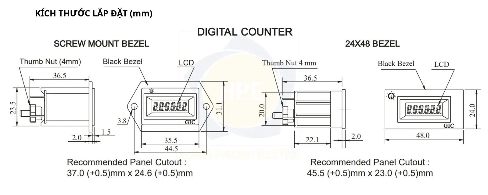 Z71FBB GIC | bộ đếm xung kỹ thuật số GIC 85–265VAC