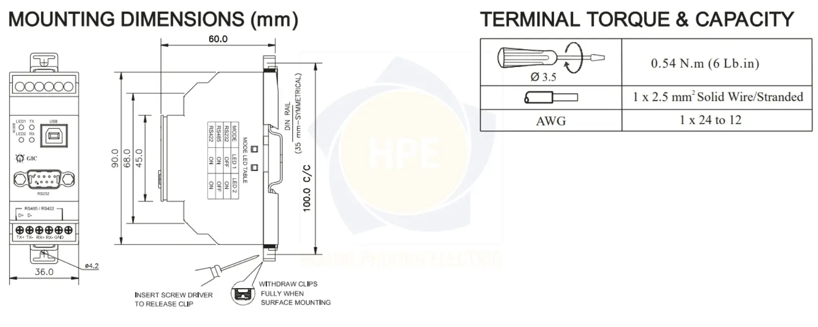 28D33B0 GIC | Cáp USB 2.0 loại A Male đến B Male GIC