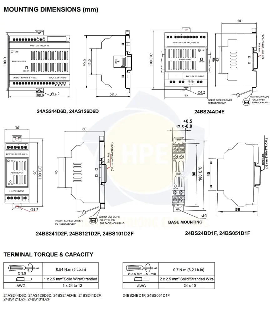 24BS241D2F GIC | Bộ nguồn 24 VDC GIC