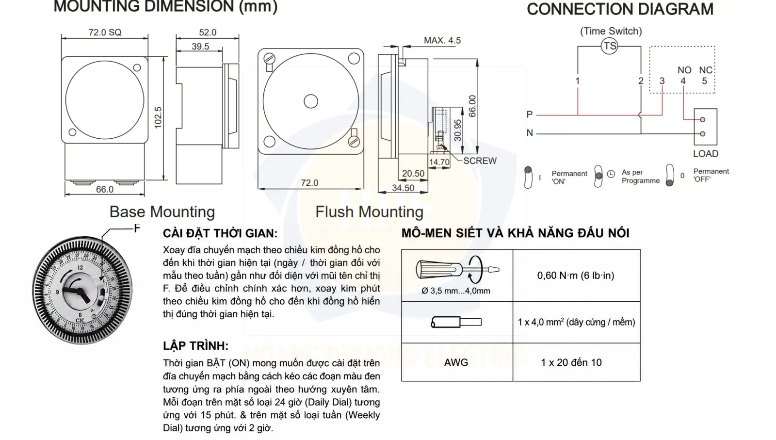 J648B1 GIC | Bộ hẹn giờ 24h J648B1 GIC 240 VAC