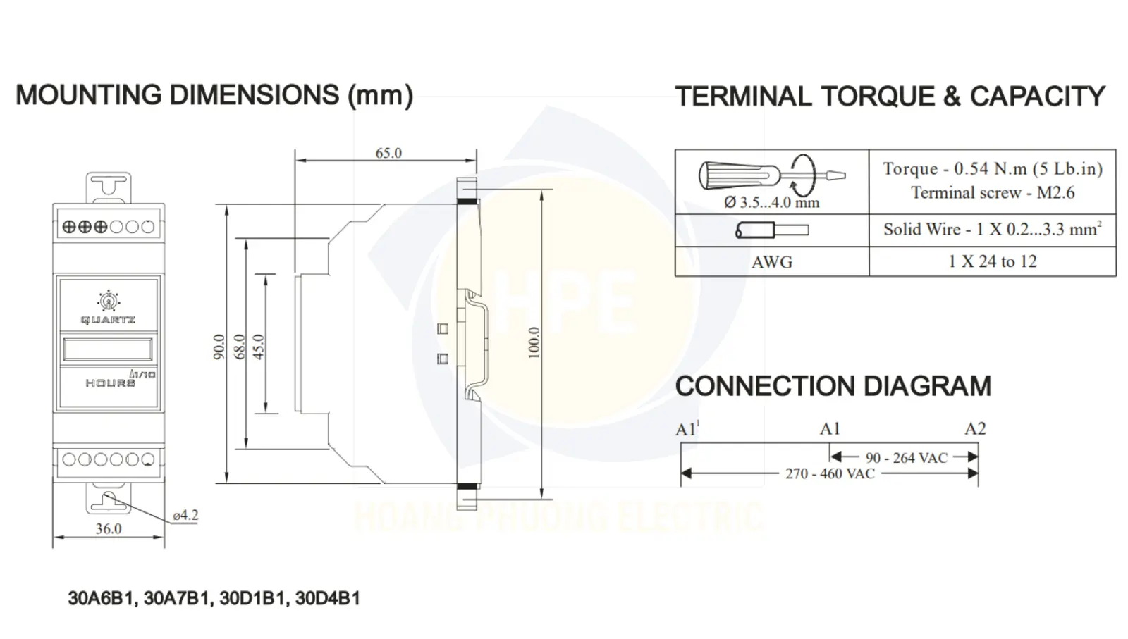 30D1B1 GIC | Bộ đếm thời gian GIC 10–80VDC
