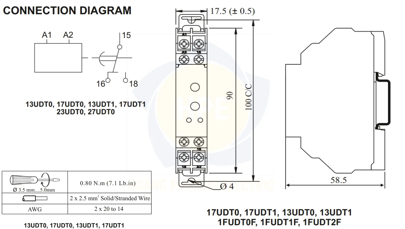 17UDT0 GIC | Rơ le cài đặt thời gian GIC