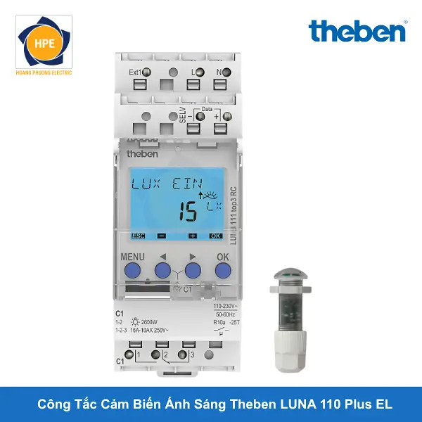 Công Tắc Cảm Biến Ánh Sáng Theben LUNA 110 Plus EL