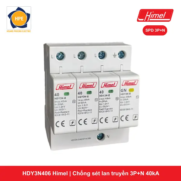 HDY3N406 Himel _ Chống sét lan truyền 3P+N 40kA