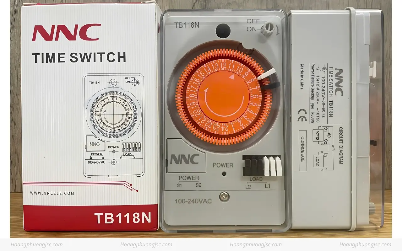 Hình ảnh thực tế Rơ-le thời gian cơ 24h NNC TB118N
