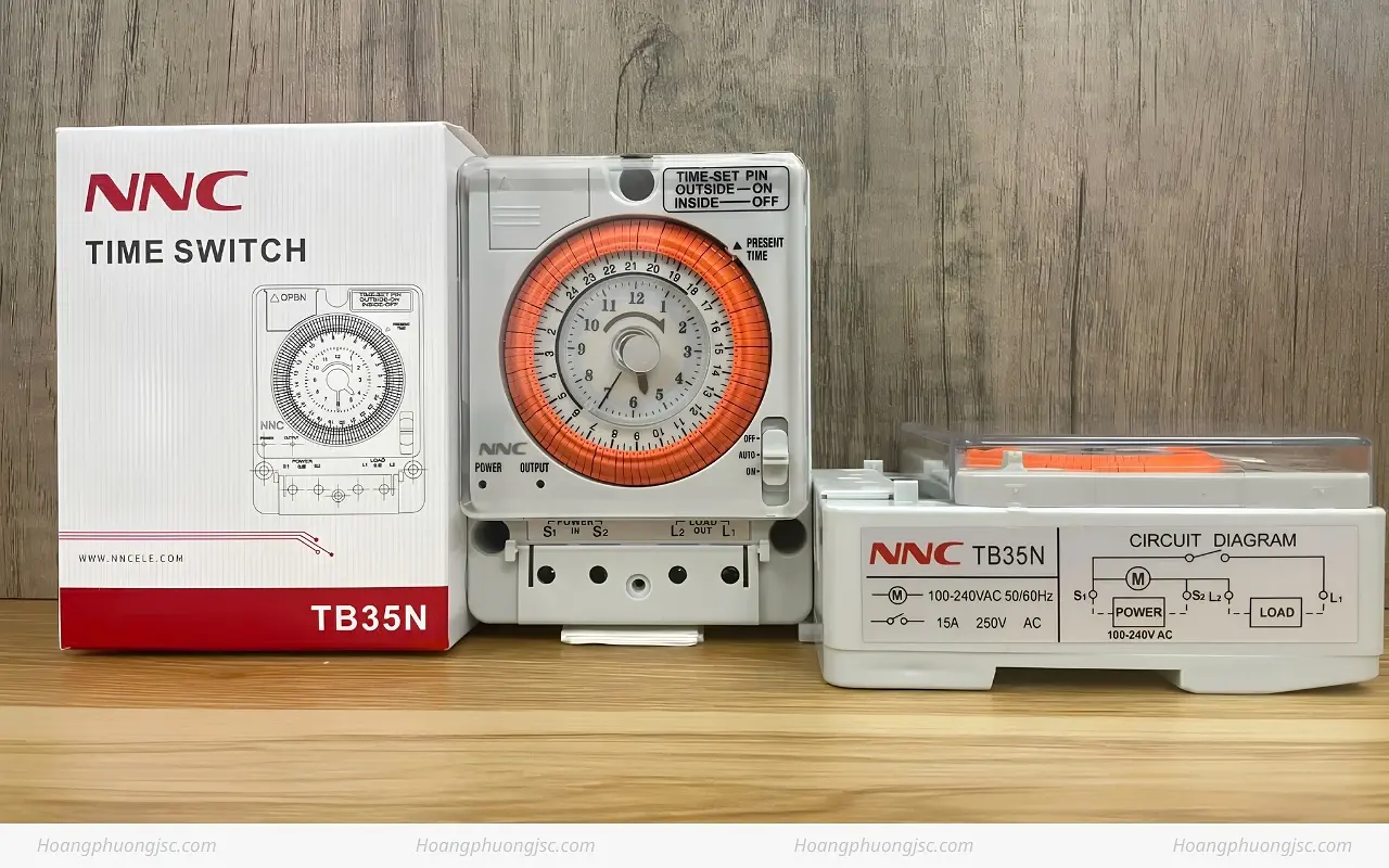 Hình ảnh thực tế Rơ-le thời gian cơ 24h NNC TB35N