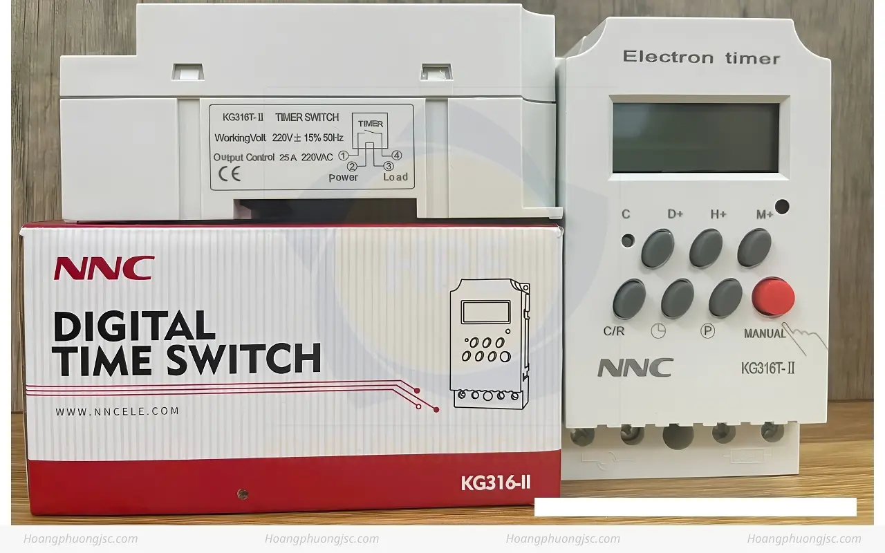 Hình ảnh thực tế bộ hẹn giờ điện tử 247 NNC KG316T-II