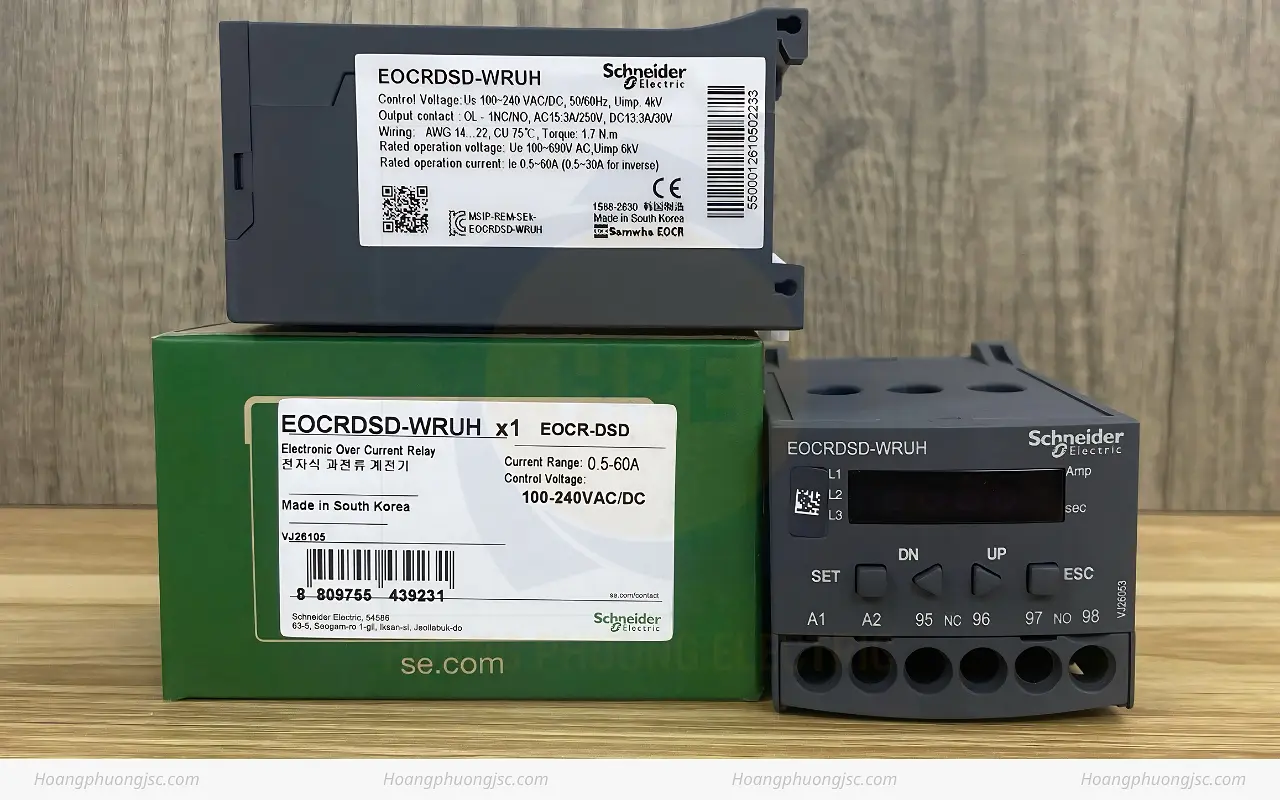Hình ảnh thực tế rơ le bảo vệ động cơ kỹ thuật số EOCRDSD-WRUH Schneider