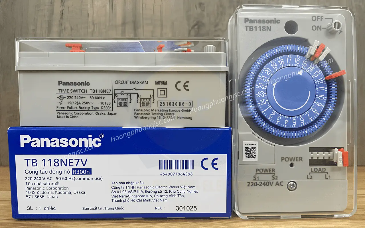 Hình ảnh thực tế rơ le thời gian 24h Panasonic TB188 - TB118N - TB118NE7 - TB118NE7V