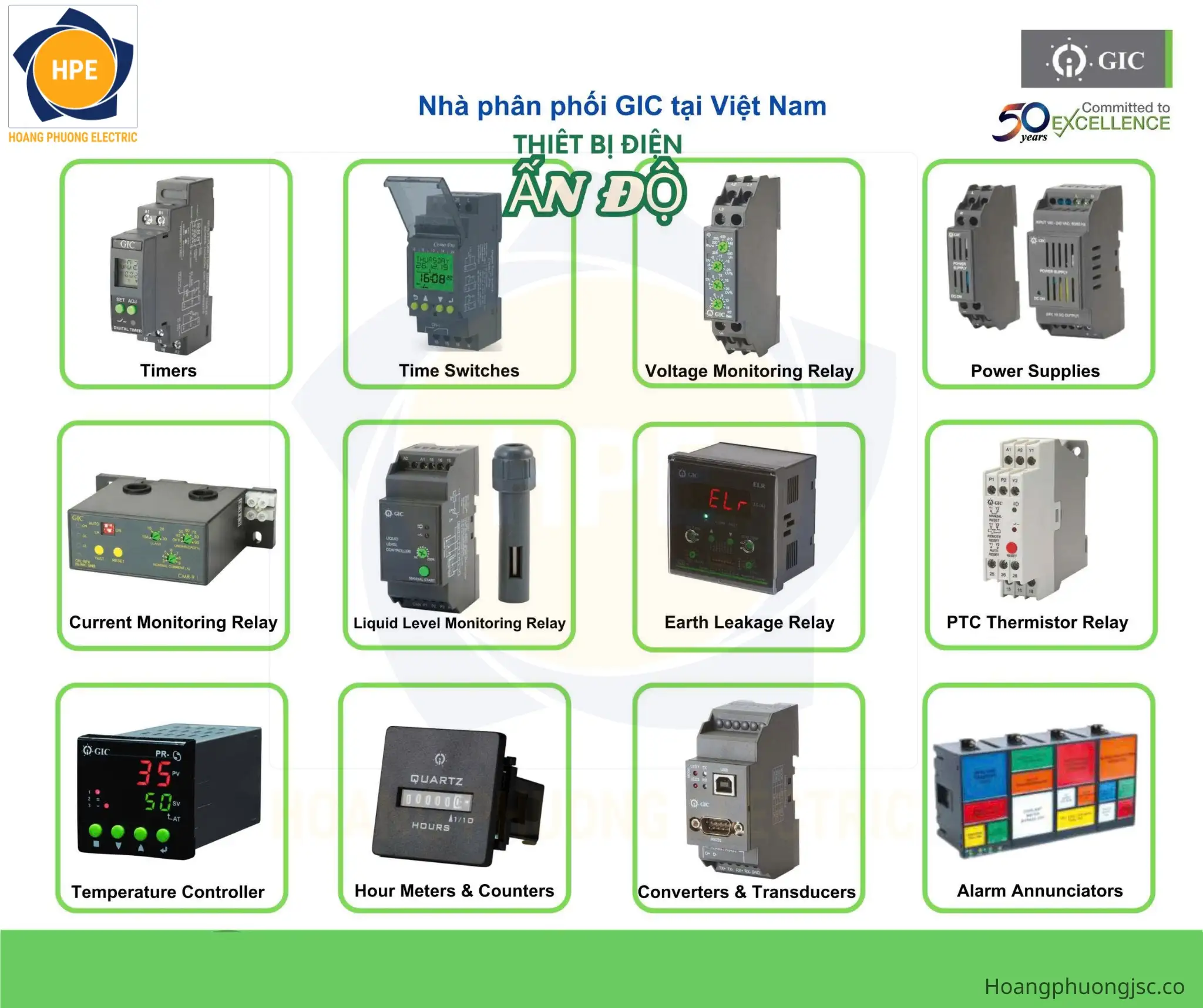 Thiết bị điện GIC Ấn Độ chính hãng tại Việt Nam – Giải pháp điều khiển và tự động hóa công nghiệp toàn diện