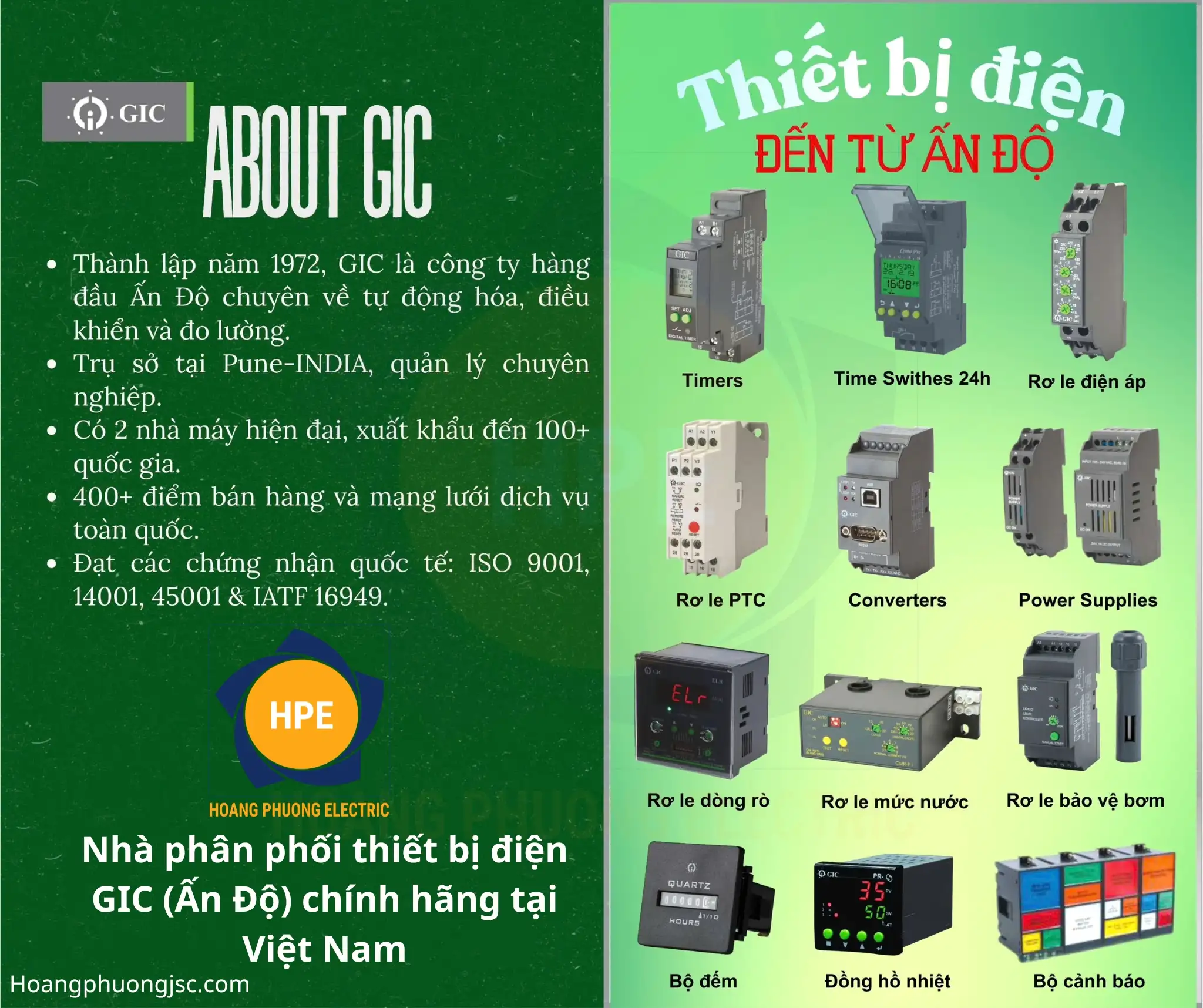 Thiết bị điện GIC Ấn Độ chính hãng tại Việt Nam – Giải pháp điều khiển và tự động hóa công nghiệp toàn diện