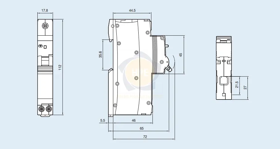 LB50HW 1P+N 50A | Aptomat chống giật RCBO 1P+N 50A 10kA LS