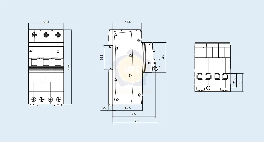 LB63HW 3P+N 32A | Aptomat chống giật RCBO 3P+N 32A 10kA LS