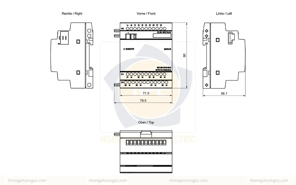 Kích thước Siemens Simatic 6ED1055-1CB10-0BA2