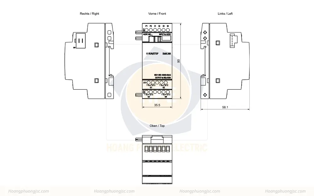 Kích thước Siemens Simatic 6ED1055-1HB00-0BA2