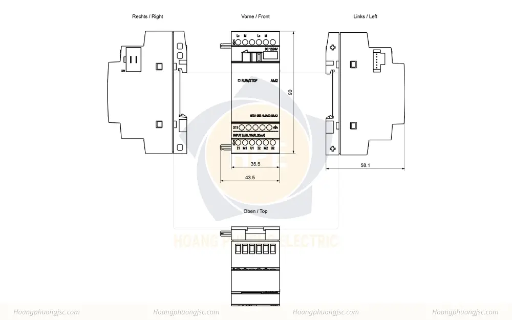 Kích thước Siemens Simatic 6ED1055-1MA00-0BA2