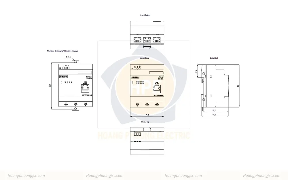 Kích thước Siemens Simatic 6GK7177-1MA20-0AA0