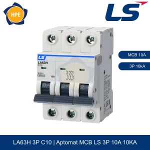 LA63H 3P 10A | Aptomat MCB 3P 10A 10kA LS
